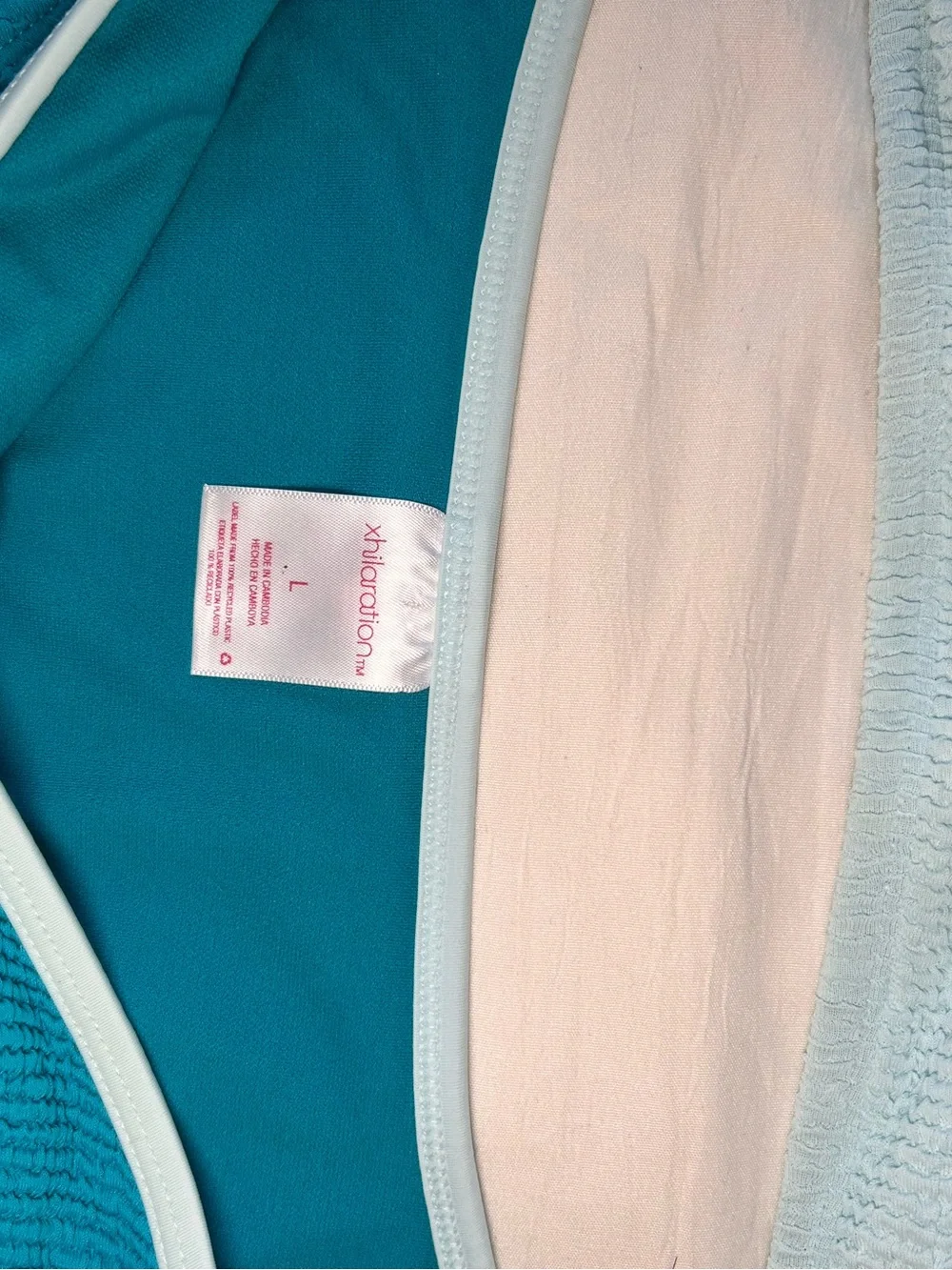 Two-Tone Teal Bikini Set Xhilaration